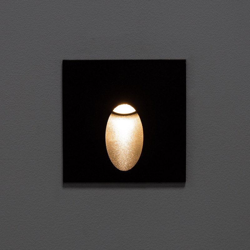 Product of 3W Ellis Square Recessed Outdoor Wall Light in Grey