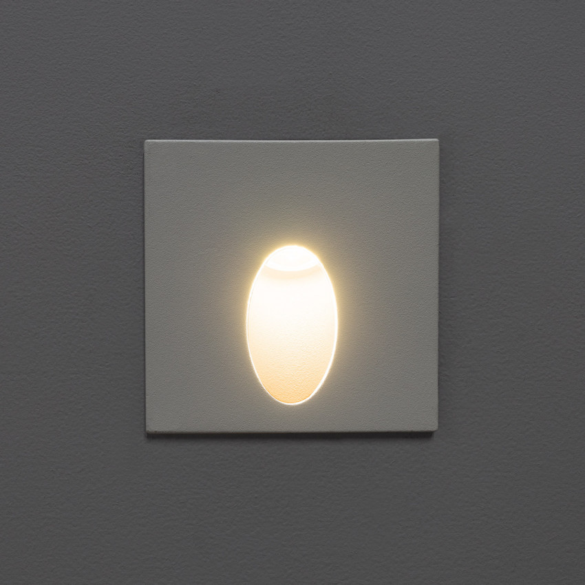 Product of 2W Ellis Square Recessed Outdoor Wall Light in White