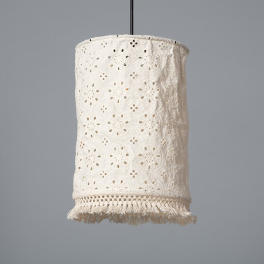 Otomi Fringed Cotton Pendant Lamp
