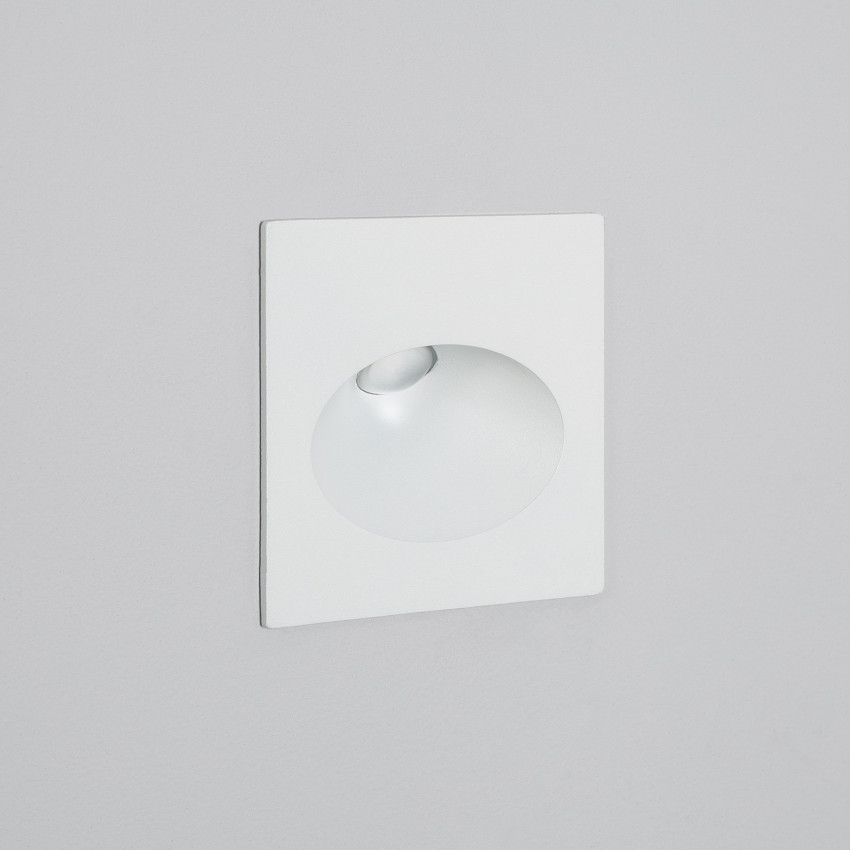 Product of 2W Coney Outdoor Recessed LED Wall Lamp in White