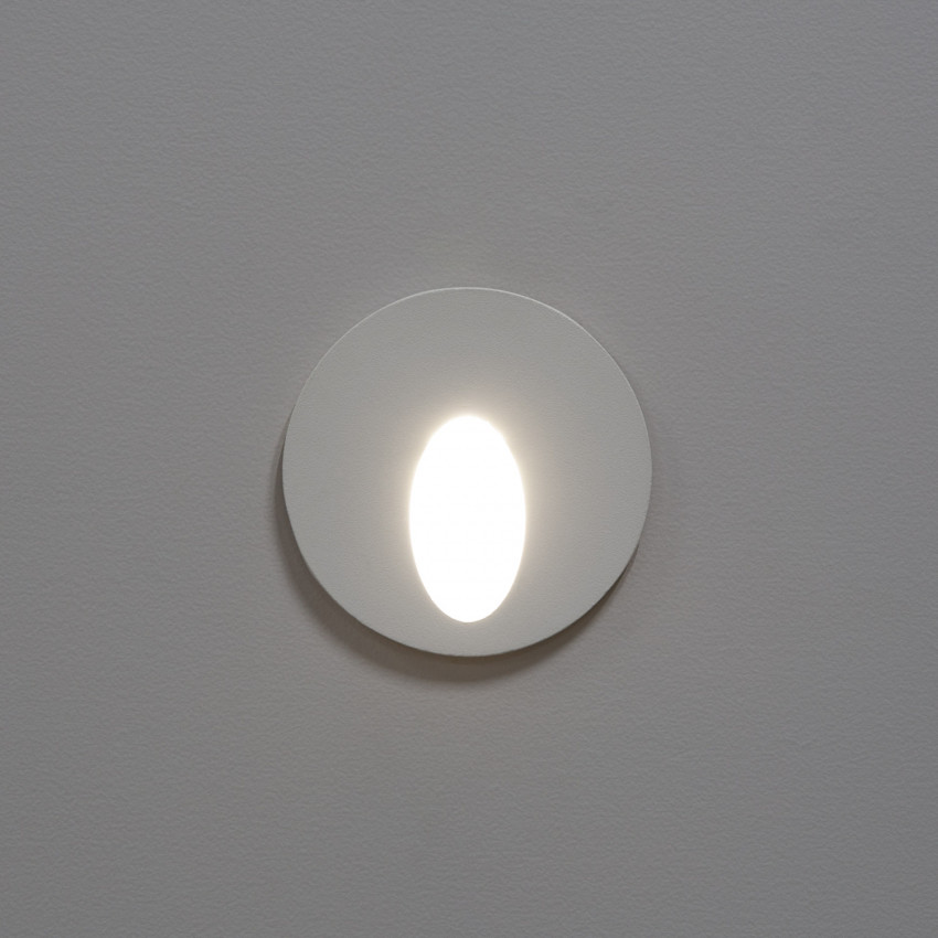 Product of 3W Boiler Round Outdoor Recessed LED Wall Light in White