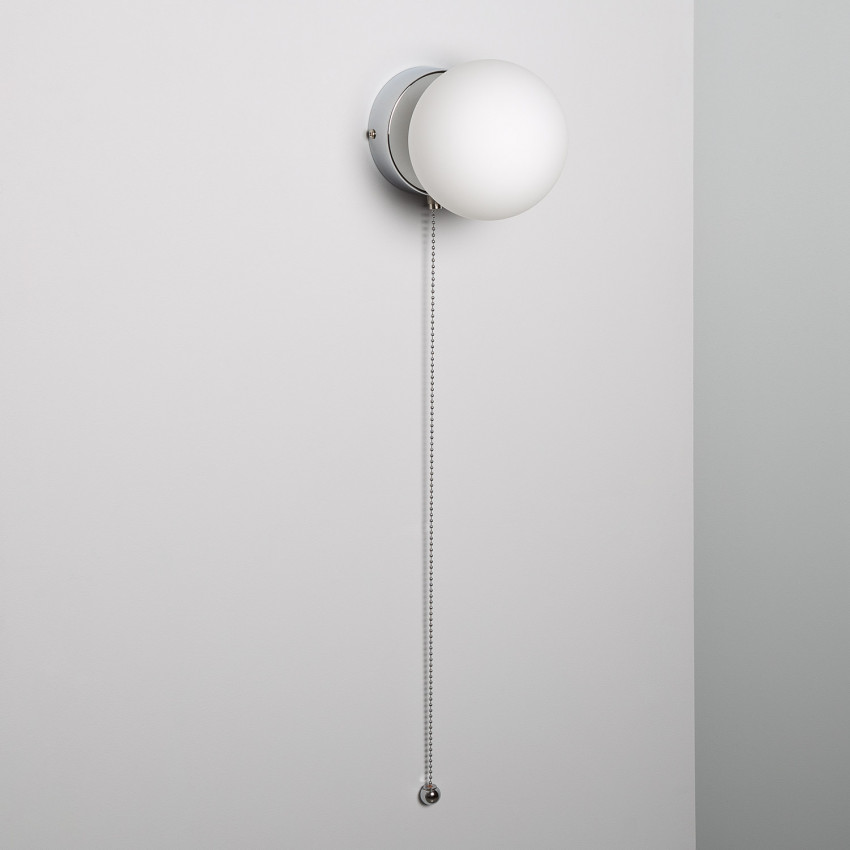 Product van Wandlamp Metaal en Glas Silver Orbit