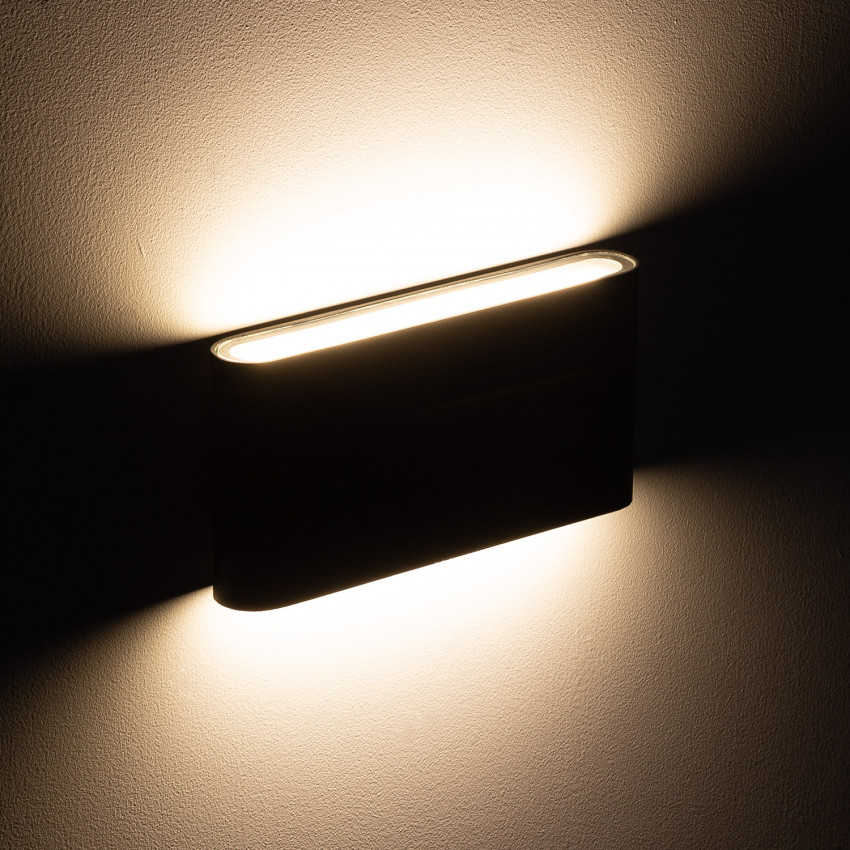 Product van Wandlamp Outdoor LED 12W Aluminium Dubbelzijdige Verlichting Vesta Zwart 