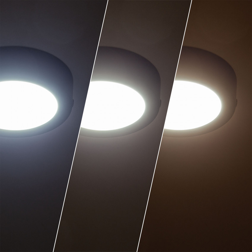 Product van Plafondlamp LED 6W Rond Slim CCT Ø110 mm Galán  Selecteerbaar SwitchDimm