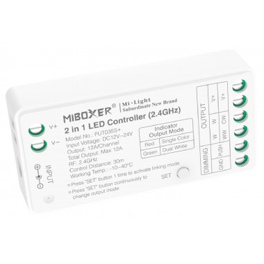 Sterownik Ściemnialny LED MonoKolor/CCT 12/24V DC MiBoxer FUT035S+Kompatybilny z Przyciskiem