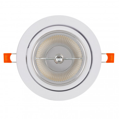 Produit de Collerette Downlight Encastrable Ronde Orientable pour Ampoule LED GU10 AR111 Coupe Ø120 mm 