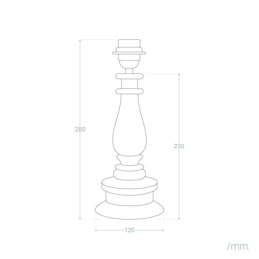 Product van Tafellampvoet van Hout Chess ILUZZIA