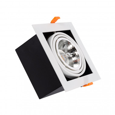 Foco Downlight LED 15 W Direccionable Cuadrado AR111 Corte 165x165 mm