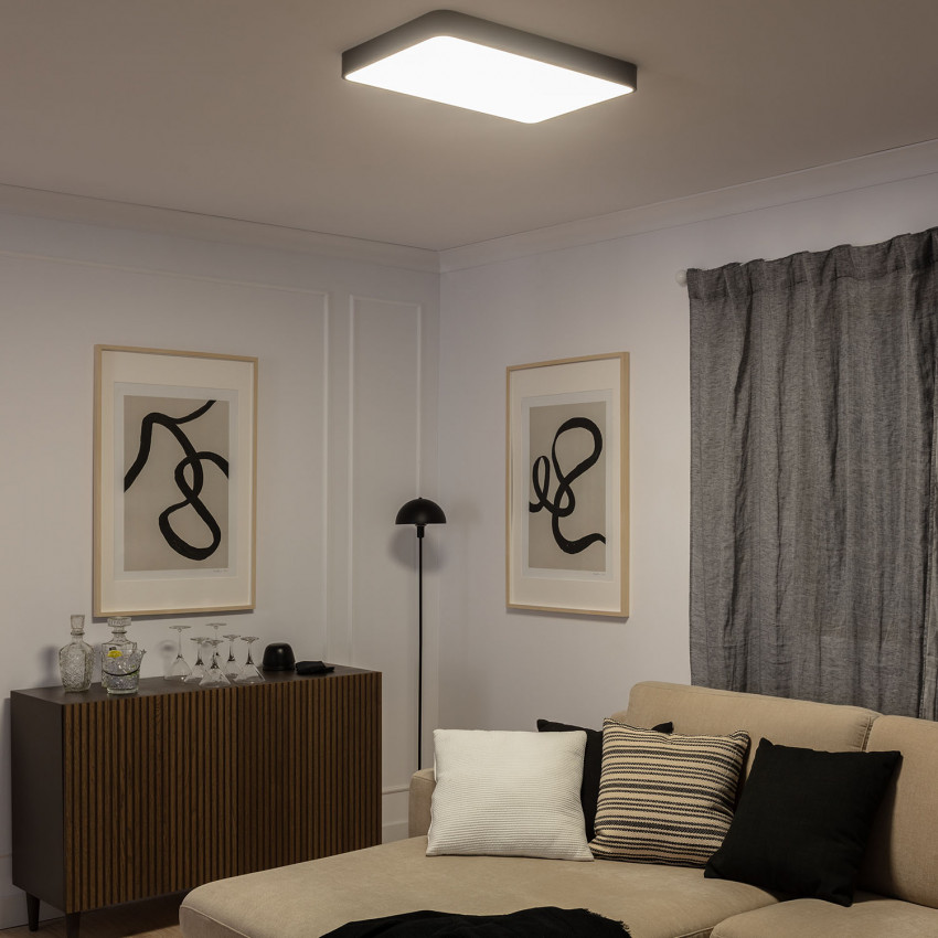 Product van Plafondlamp LED 40W Rechthoekig Metaal 600x400 mm CCT Selecteerbaar Hidria