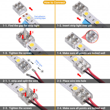 Produkt von Verbinder für LED-Streifen 12/24V DC Kabel mit Schrauben