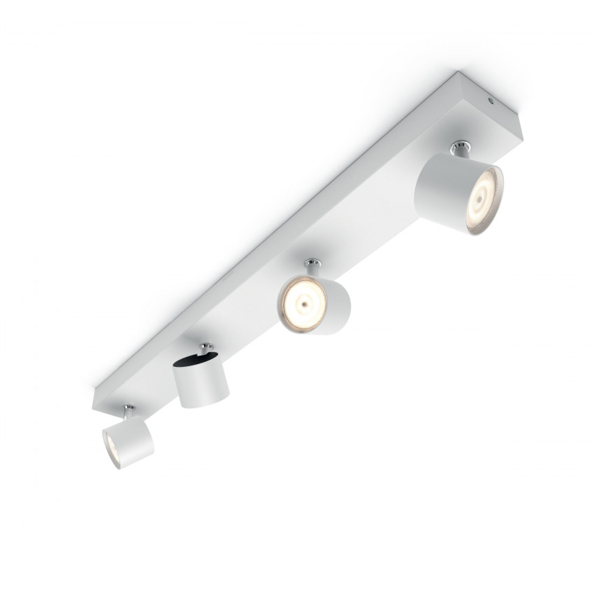 Product van Plafondlamp LED Dimbaar WarmGlow met 4 Spotlights LED 4x4.5W PHILIPS Star