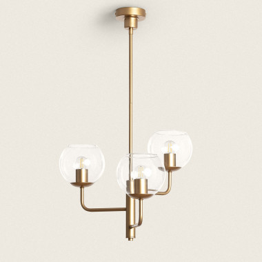 Tribubble Metal & Glass Pendant Lamp