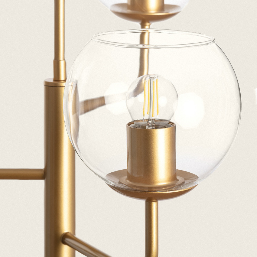 Product of Tribubble Metal & Glass Pendant Lamp 