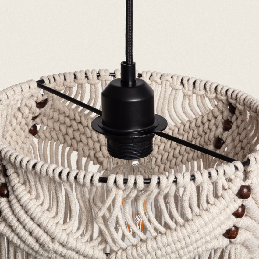 Product of Macramé Nanti Fringed Cotton Pendant Lamp 