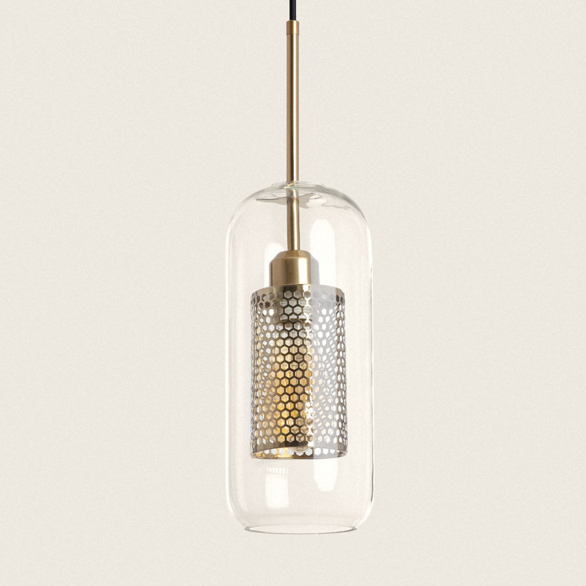Product van Hanglamp van Metaal en Glas Julieta Lungo 