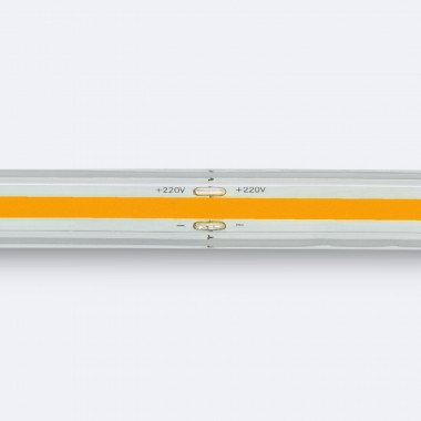 Product van LED Strip ROL  Dimbaar 220V COB  320 LED/m Super Warm Wit IP65  Breedte 14mm Elke 50 cm in te korten