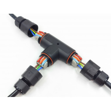 Produit de Connecteur de Câble Étanche 3 Contacts Type T avec Connecteur Rapide 0.5mm²- 2.5mm² IP68 