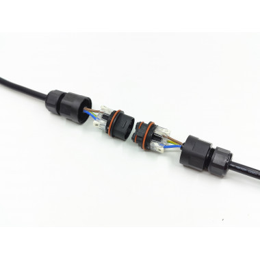 Produkt von Wasserdichter Kabelverbinder 3 Kontakte mit Schnellkupplung 0.5mm²-2.5mm² IP68