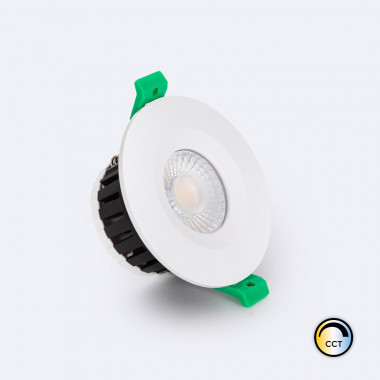 Downlight LED 5-8W Ignifuge Rond 4CCT (Chaud-Neutre) Dimmable IP65 Coupe Ø65 mm