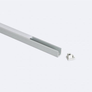 Profil Aluminiowy Natynkowy 2m z Osłoną Przezroczystą do Taśm LED do 6 mm