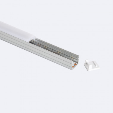 Profilé Aluminium en Saillie 1m pour Double Ruban LED jusqu'à 20mm  Transparent