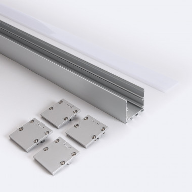 Profilé Aluminium en Saillie et Suspendu 2m pour Ruban LED jusqu'à 24 mm -  Ledkia