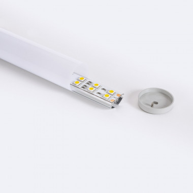 Profilo Alluminio Circolare Sospensione 2m per Striscia LED fino a 16 mm