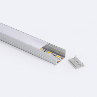 Perfil y cubierta de Aluminio 2m para Tiras LED