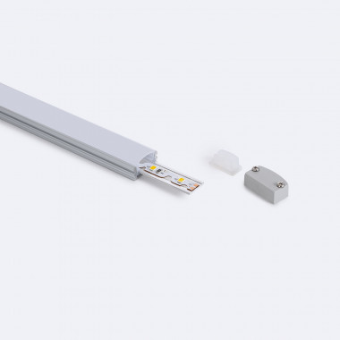 2m Aluminium Under Surface Profile & Cover for LED Strips up to 8.3mm