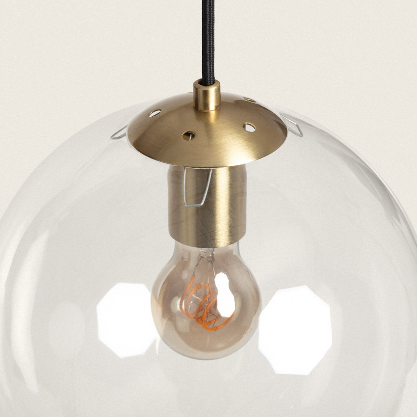Product of Moonlight Clear Metal & Glass Pendant Lamp 