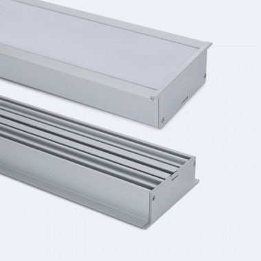 Product van Inbouwprofiel  Aluminium Groot formaat 2m voor LED strips tot 60mm