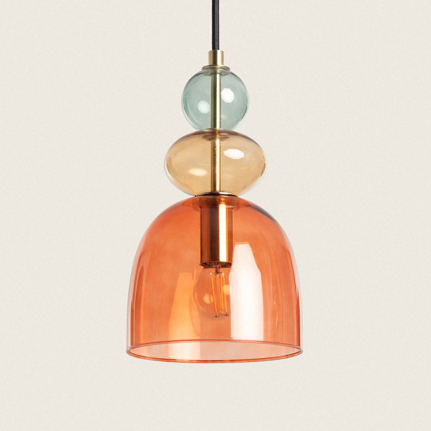 Product of Baudelaire Metal & Glass Pendant Lamp 