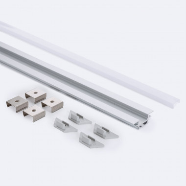 Produit de Profilé Aluminium Encastrable Profilé Bas pour Rubans LED jusqu'à 11 mm