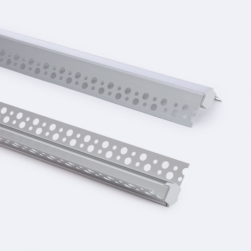 Produit de Profilé Aluminium Intégration Plâtre/Placo pour Angle Extérieur Ruban LED jusqu'à 9 mm