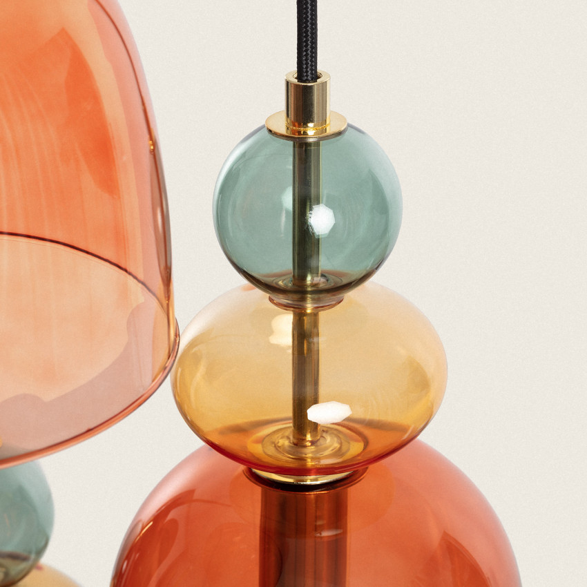 Product van Hanglamp Metaal en Glas Tri Baudelaire
