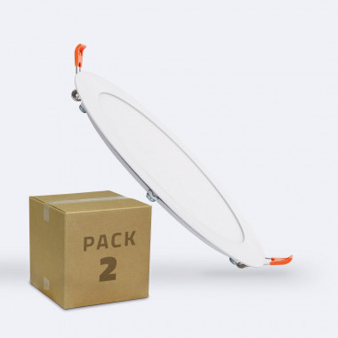 LED Paneel  18W Rond SuperSlim SuperSlim Ø205 mm Pack 2stuks