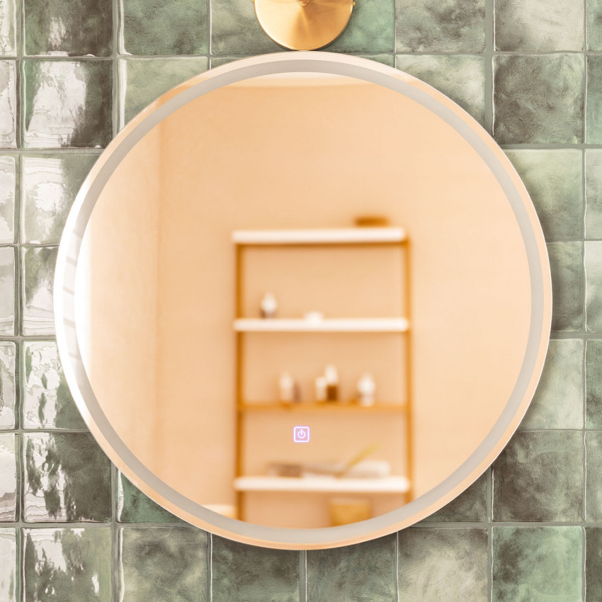 Produkt od Koupelnové Zrcadlo s LED Světlem a Ochranou proti Zamlžení Ø60 cm Jizan 
