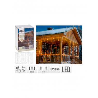 Rideau Guirlande LED Extérieur 3m Flash