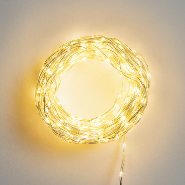 Product of 18m Warm White Outdoor LED Garland with Transparent Cable 