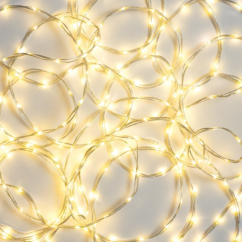 Product of 18m Warm White Outdoor LED Garland with Transparent Cable 