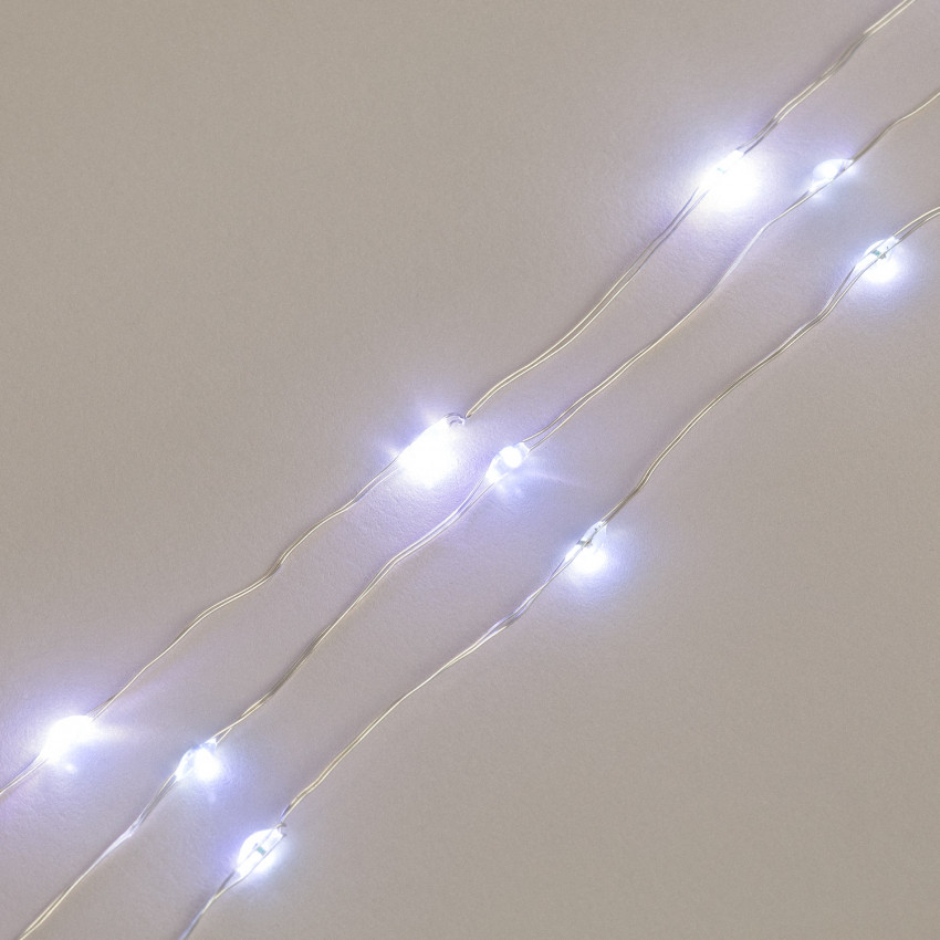 Produit de Guirlande LED Extérieure Alambre à Piles 1m Blanc Froid