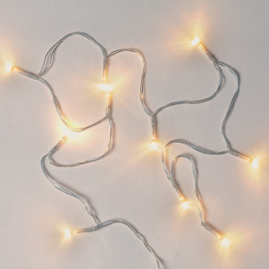 1m Warm White LED Garland with Battery & Timer