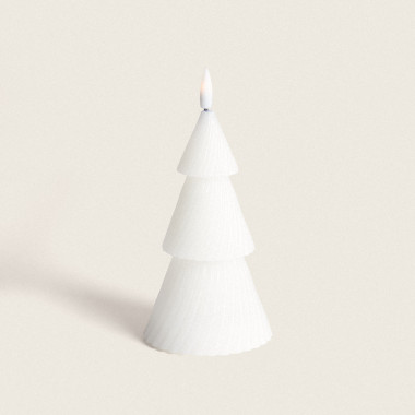 LED Natural Wax Christmas Tree Candle with Battery 15 cm