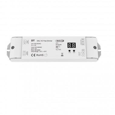 1-Channel DALI to TRIAC Dimmer Compatible with Push Button
