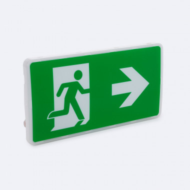 Permanent LED Emergency Recessed/Surface Light with Double Sided Safety Sign with 150x310 mm Cut Out IP65