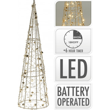 LED-Weihnachtsbaum mit Batterie 60 cm Gylden - Ledkia