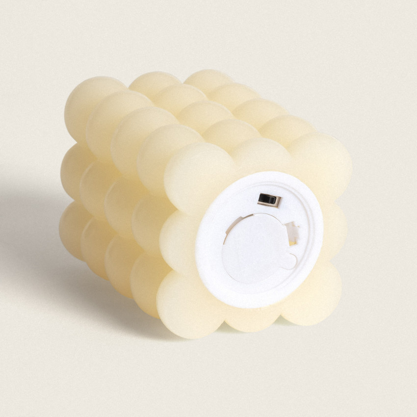 Product van Kaars LED van Natuurwas Vierkant op Batterijen 8.8 cm