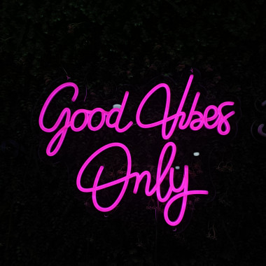 Product of Neon LED "Good Vibes Only" Sign