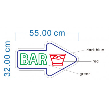 Produkt von LED-Neonschild BAR