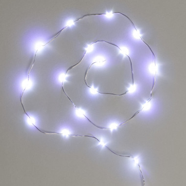 12m Venkovní LED Světelná Girlanda - Řetěz Studená Bílá, Průhledná